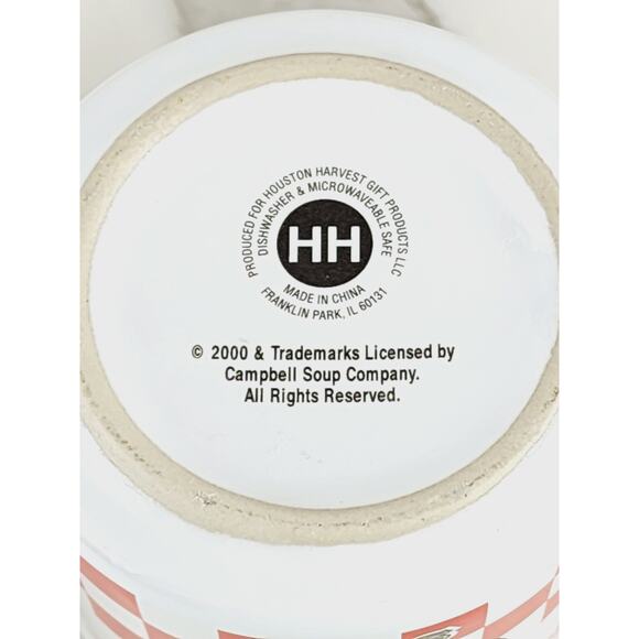 Campbell's Soup Cup Coffee Mug Teacup 10oz 8oz Porcelain 2000 Kids x2 Vintage - Picture 14 of 16